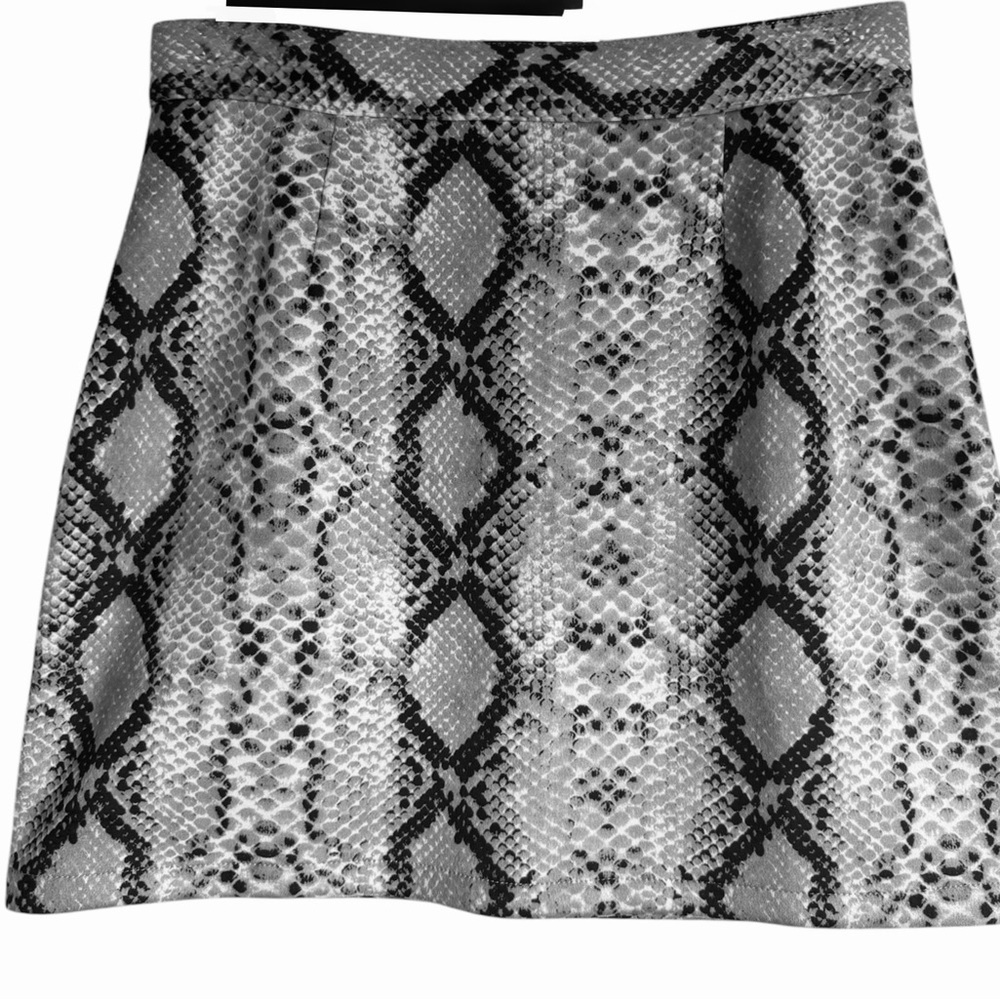 NWOT Suede Like Snake Print Skirt Mini Skirt Size Small